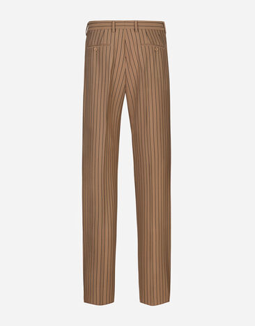 Dolce & Gabbana Straight-leg pinstripe pants Beige GYZMHTFR20N