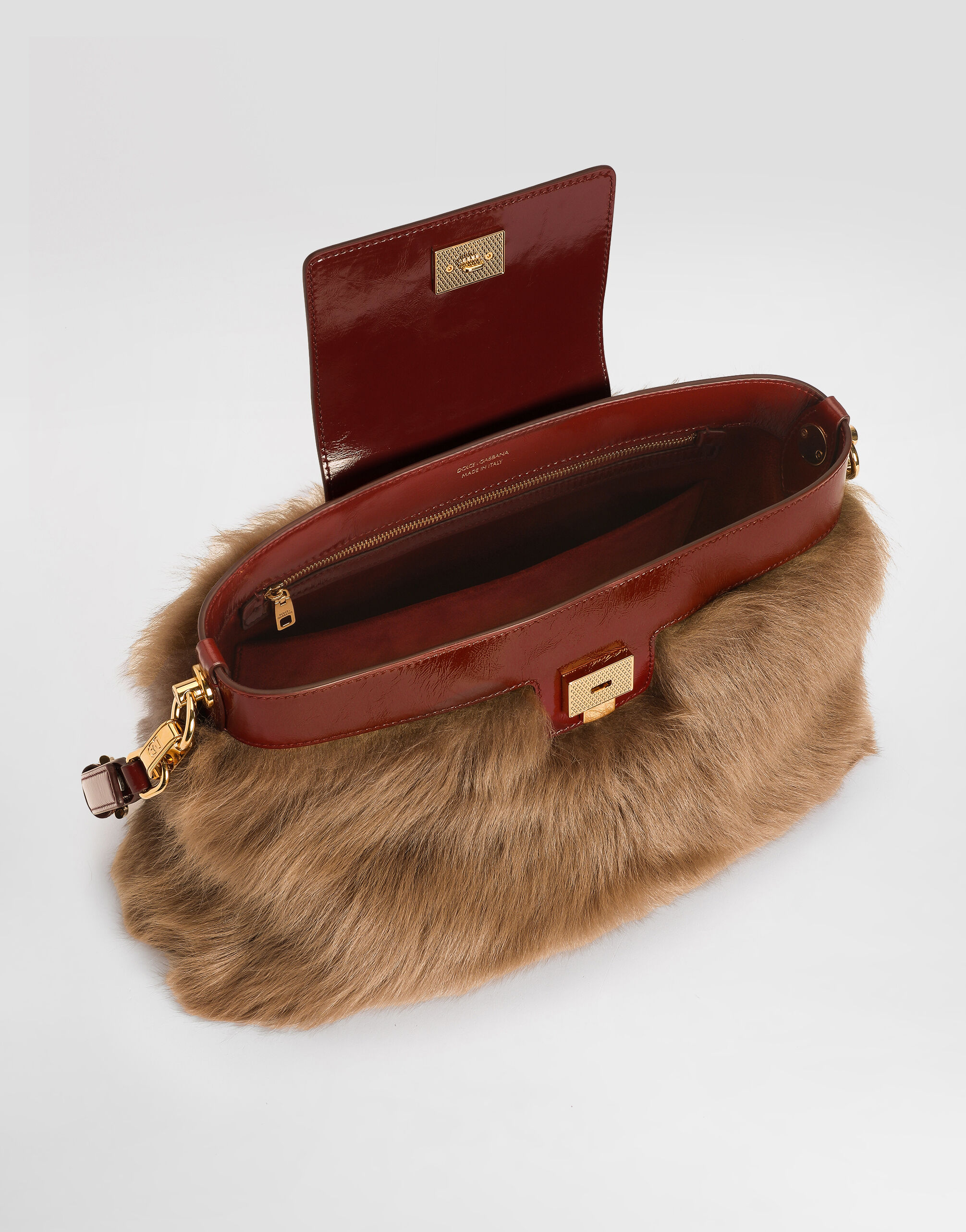 Vittoria fur and calfskin shoulder bag in Multicolor for Women
