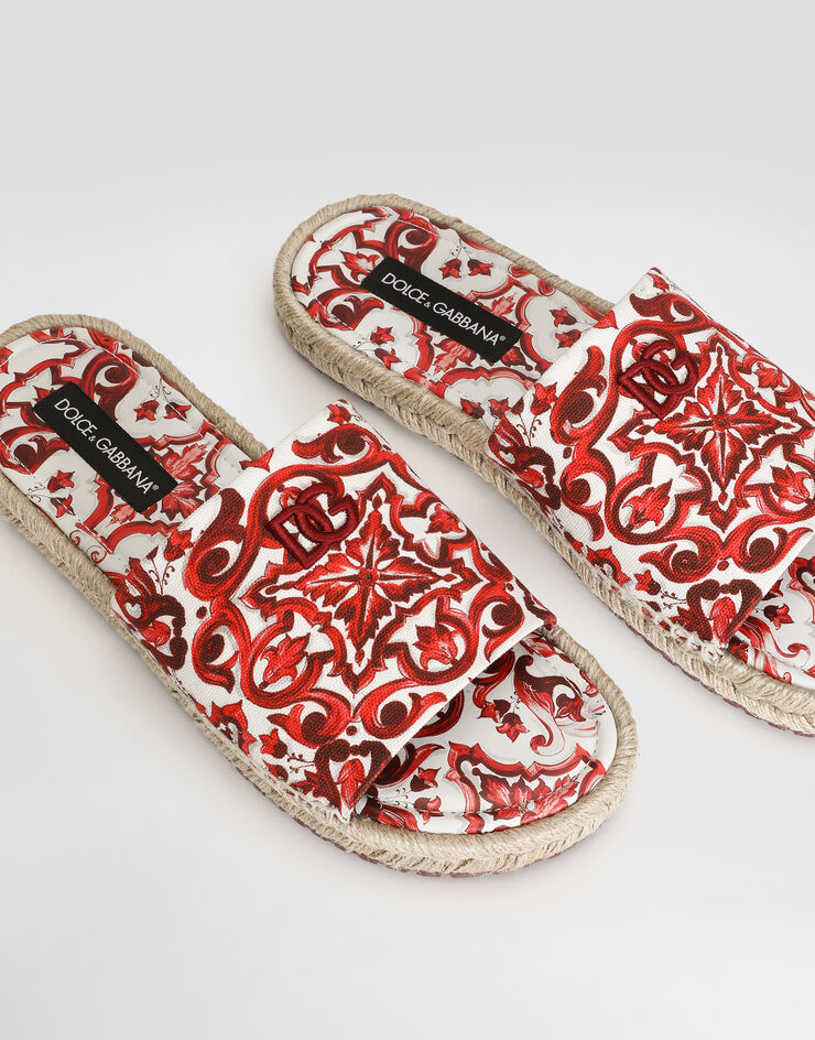 Dolce & Gabbana Majolica-print canvas espadrilles Multicolor A80544A0570
