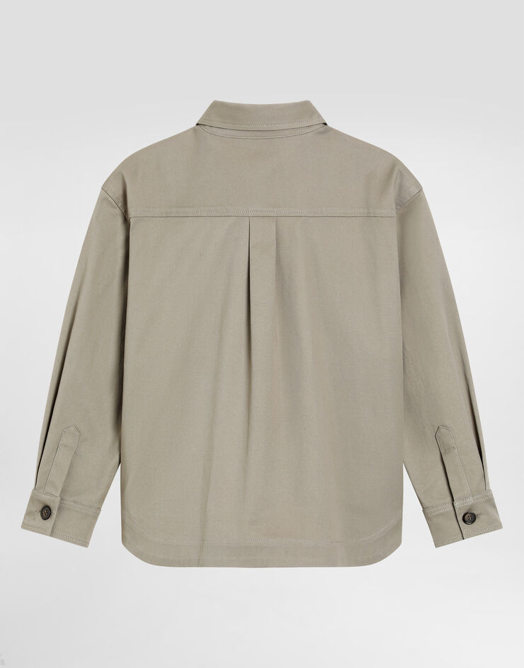 Dolce & Gabbana Stretch gabardine shirt Beige L44S54FUFL3