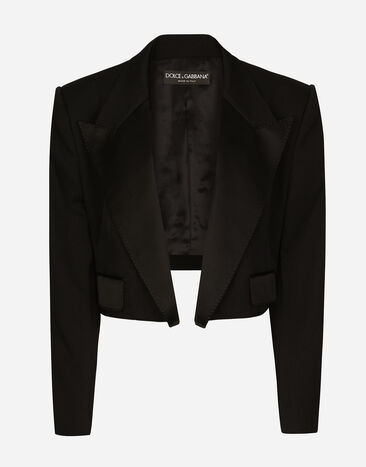 Dolce&Gabbana Veste de smoking Spencer en gabardine de laine Noir F6DDXTGDB0R