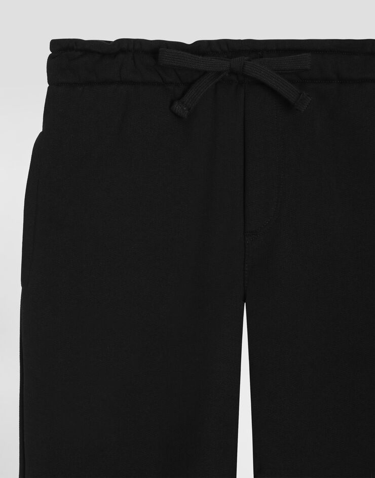 Dolce & Gabbana Fleece trousers with print Black L4JPLEG7PTH