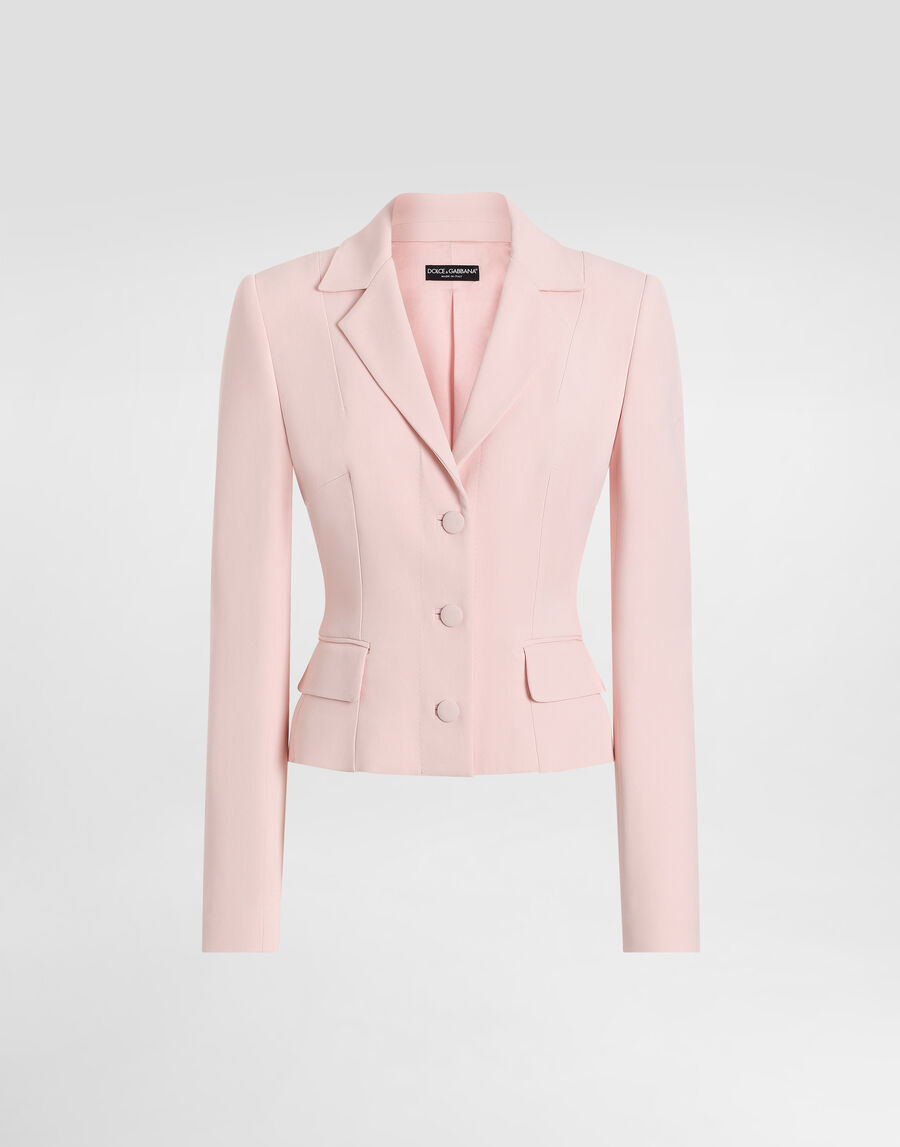 Single-breasted jacket in stretch cady