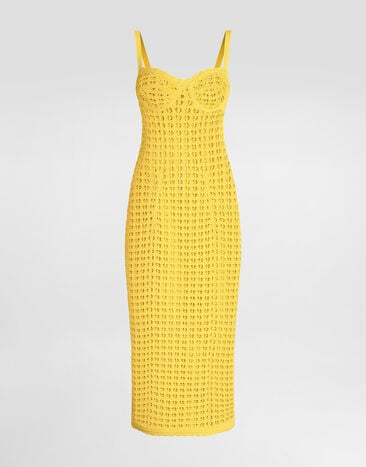 Dolce & Gabbana Crochet bustier dress Dolce & Gabbana Crochet bustier dress Yellow FXS51TJGMMD