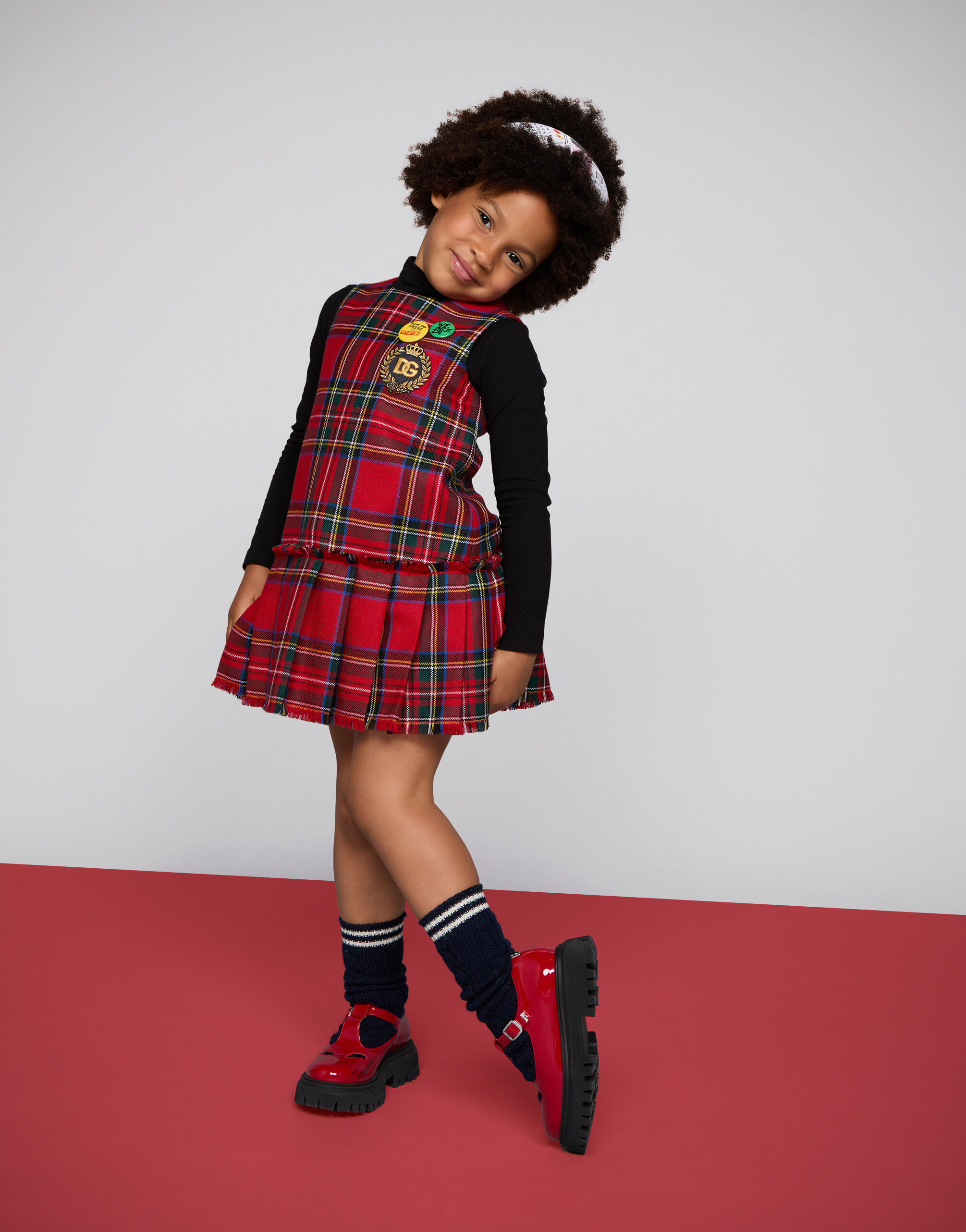 Red plaid ballet sale flats