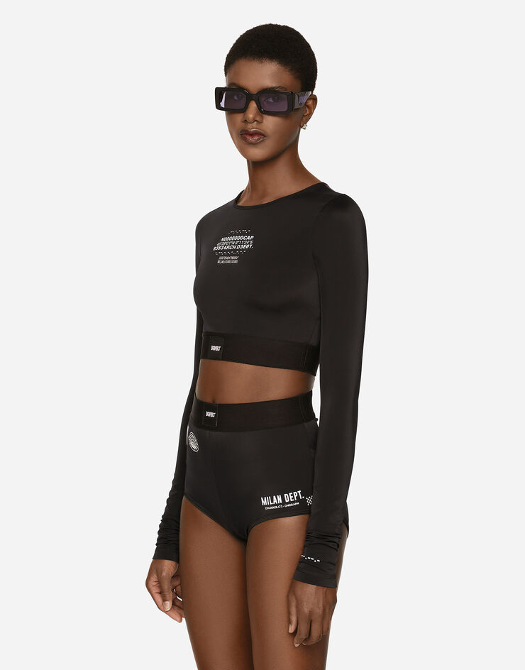 Dolce & Gabbana ロングスリーブトップス リップストップジャージー DGVIB3 ブラック F79BYTG7K6W