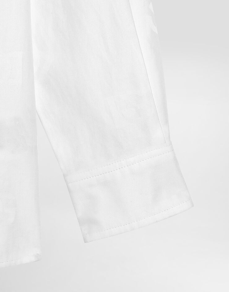 DolceGabbanaSpa Logo jacquard poplin shirt White L43S23FJ5GU