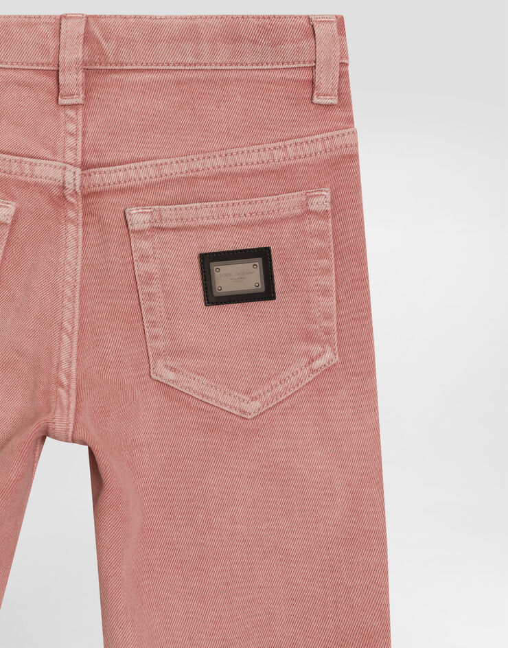 Dolce & Gabbana 5-pocket denim jeans with branded tag Multicolor L52F76LDD15