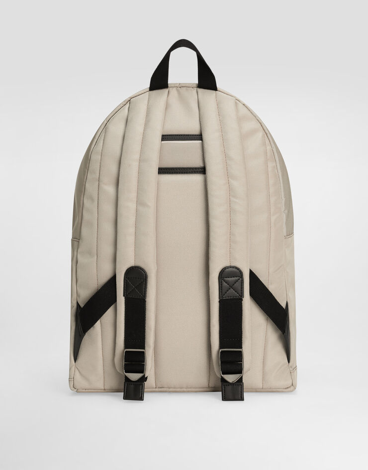 Dolce & Gabbana Zaino in nylon con logo Dolce&Gabbana Beige EM0074AB124