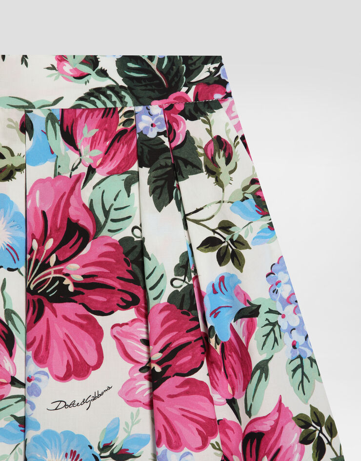 Dolce & Gabbana Falda de popelina con estampado Multicolor L55I33HS5TP