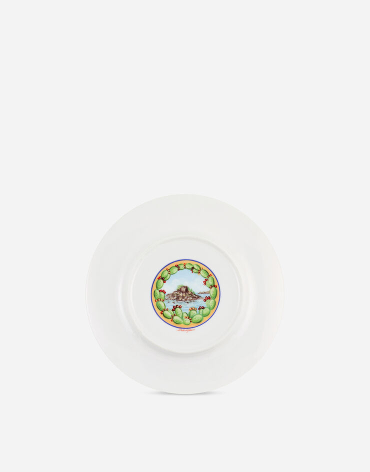 Dolce & Gabbana Set 2 Bread Plates in Fine Porcelain Multicolor TC0S02TCA04