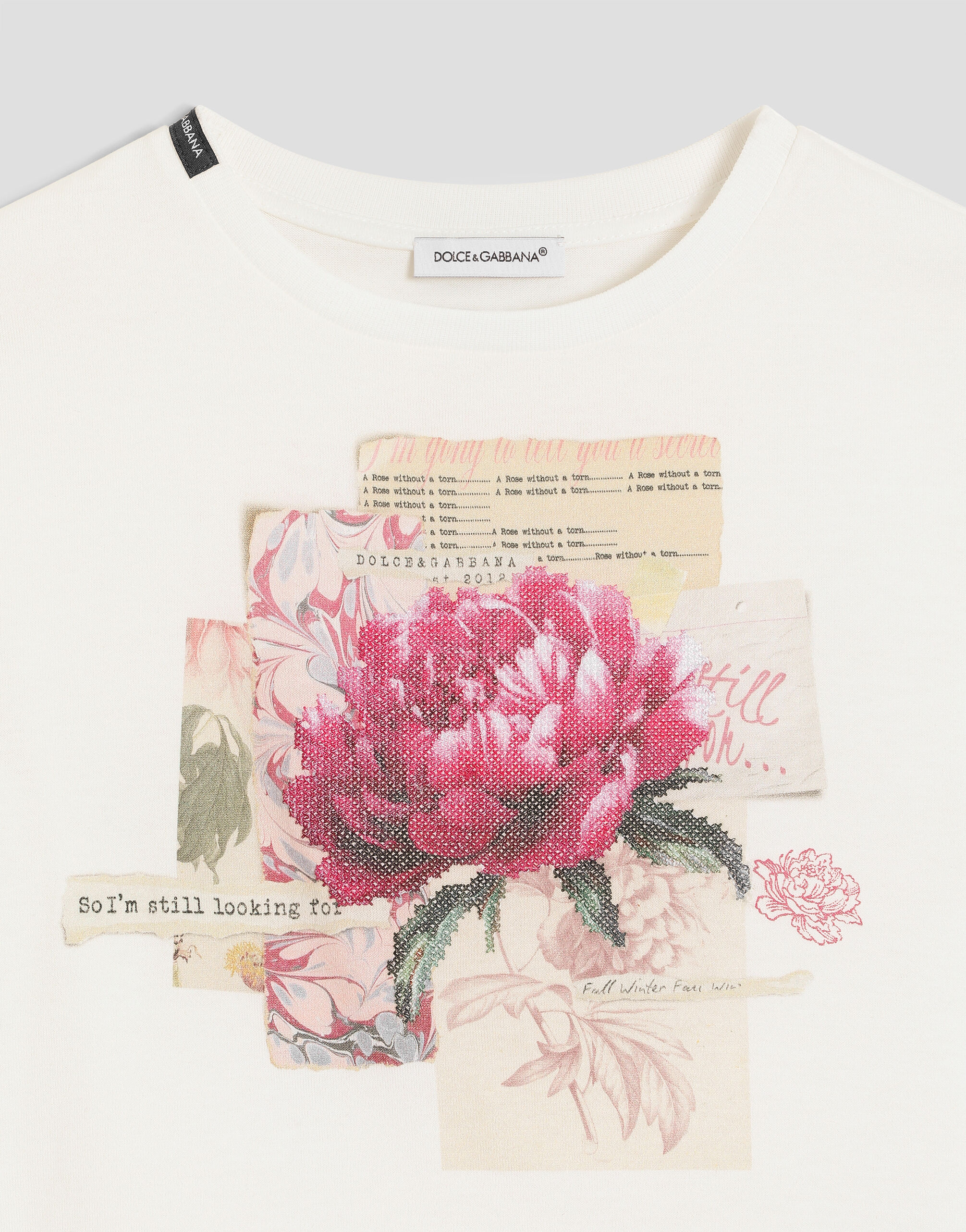 Jersey t-shirt in White for Girls | Dolce&Gabbana®