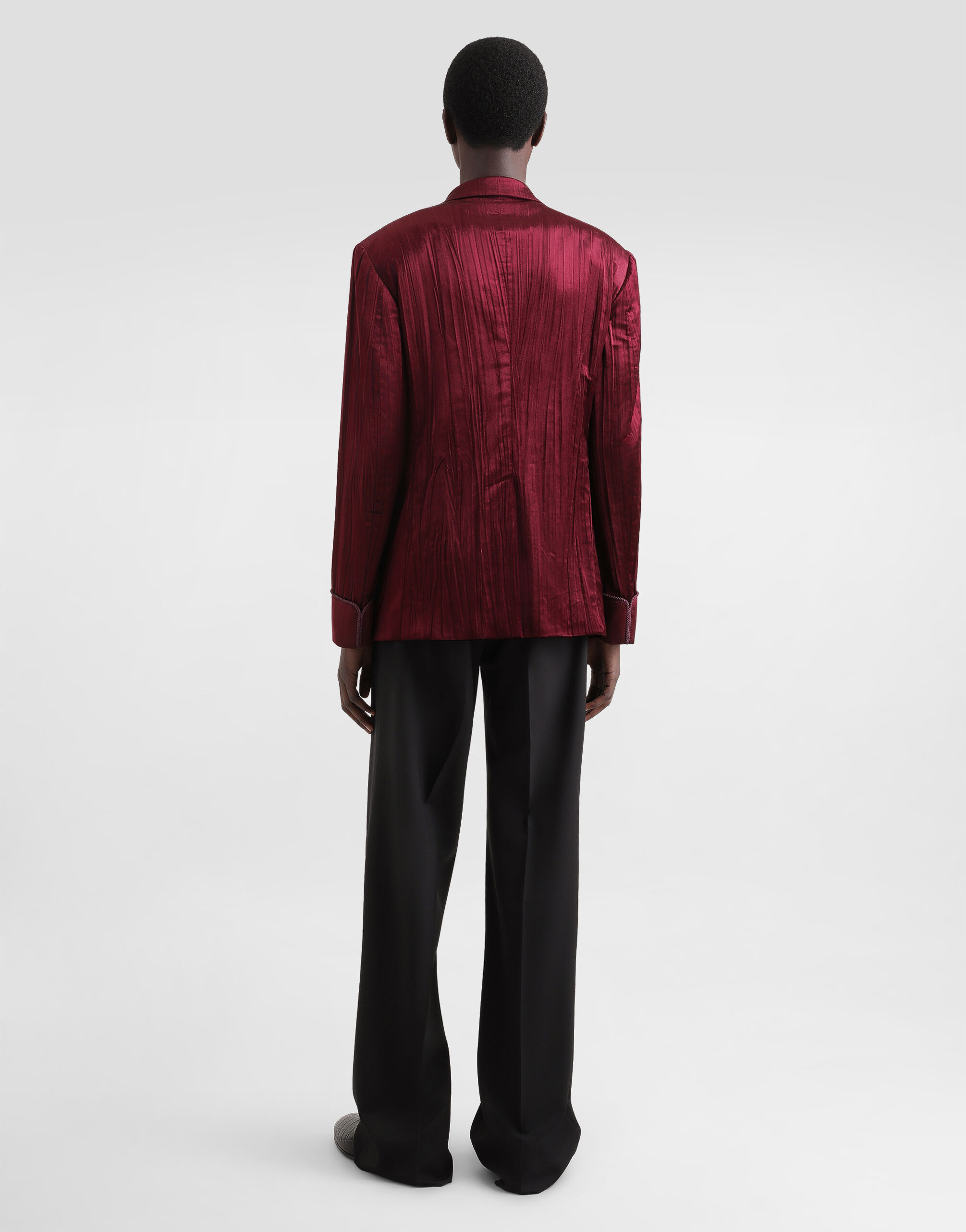 Double-breasted velvet jacket