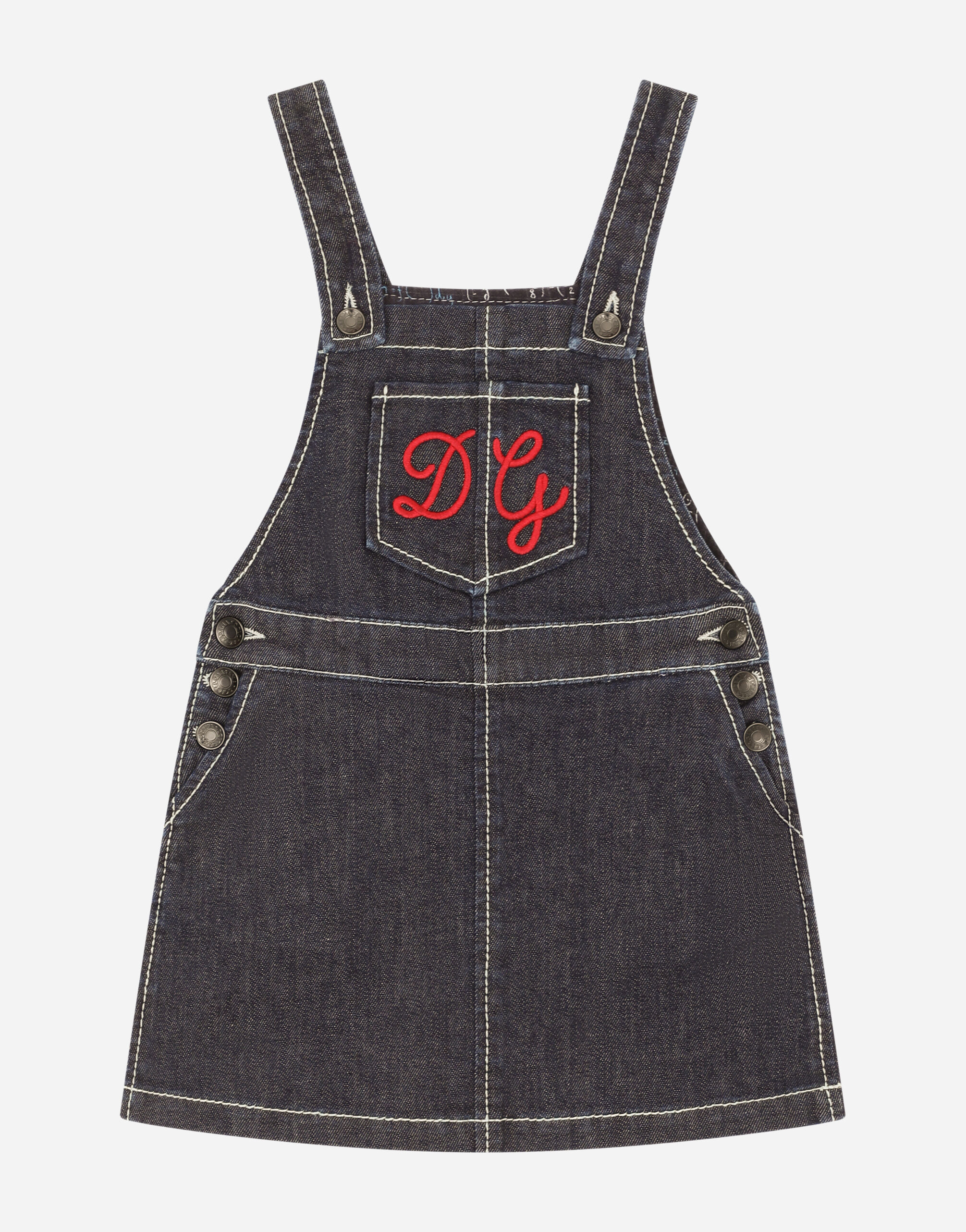 Dark denim dungaree dress sale