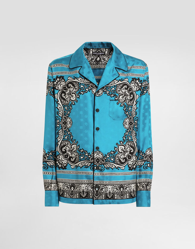 Dolce & Gabbana قميص حرير بطبعة ربطة رأس مطبعة G5IF1TGI927