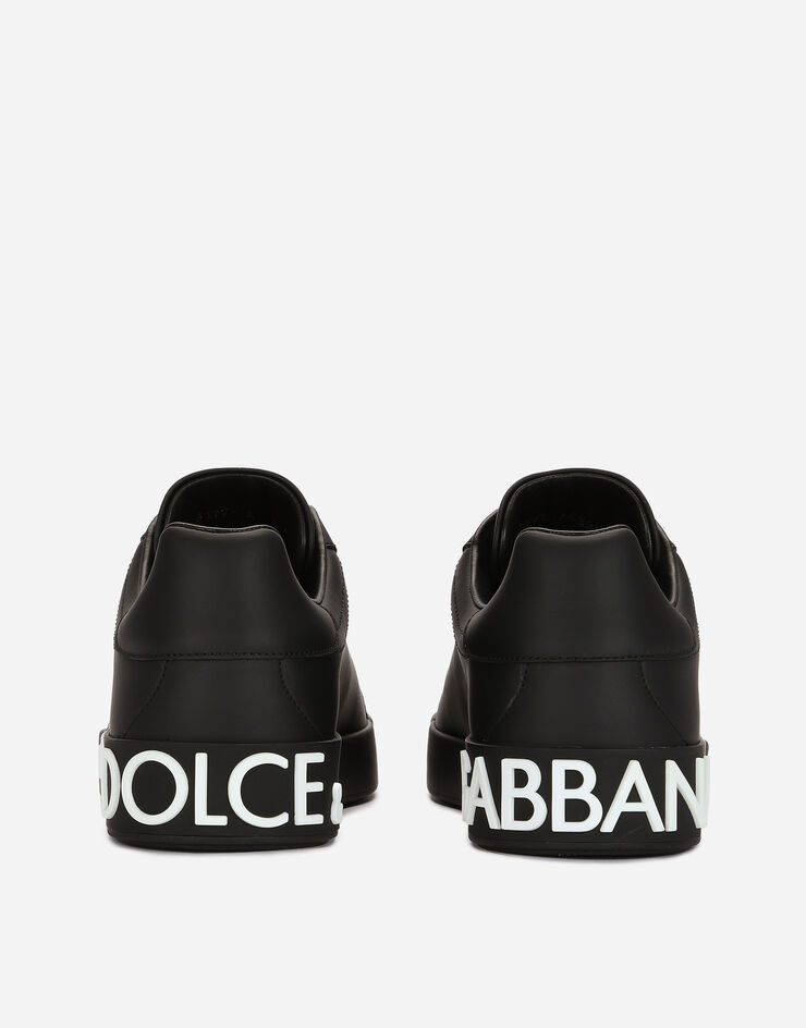 Dolce & Gabbana Portofino DG 徽标印花纳帕小牛皮运动鞋 黑 CS1772AC330