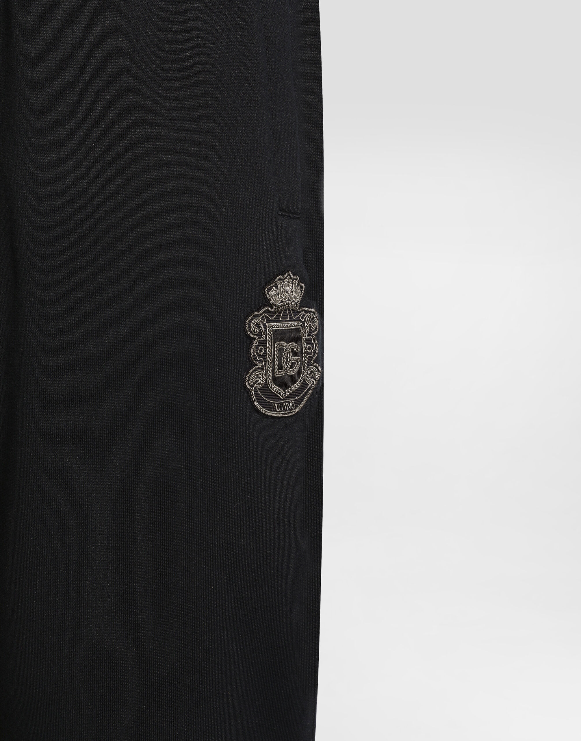 Jersey trousers with heraldic patch - thumbnail 2