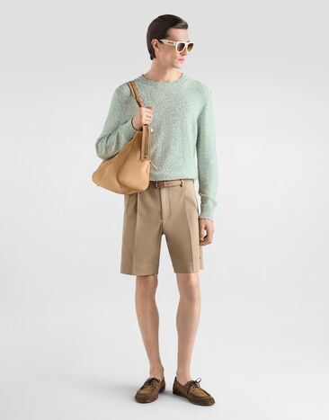 Dolce & Gabbana Cotton bermuda shorts Beige GW0MAZFUFL9