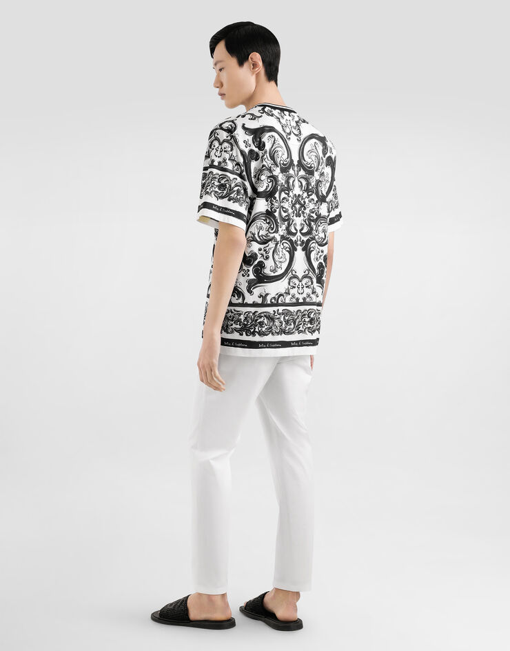 Dolce & Gabbana コットンギャバジン ジョギングパンツ ホワイト GYACEZFUFNV