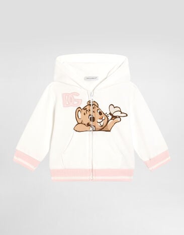Dolce & Gabbana Hooded sweatshirt with leopard print Multicolor L2JWCGII7IR
