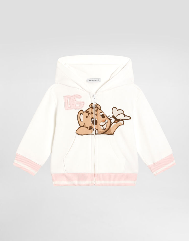Dolce & Gabbana Hooded sweatshirt with leopard print Multicolor L2JWCGII7IR