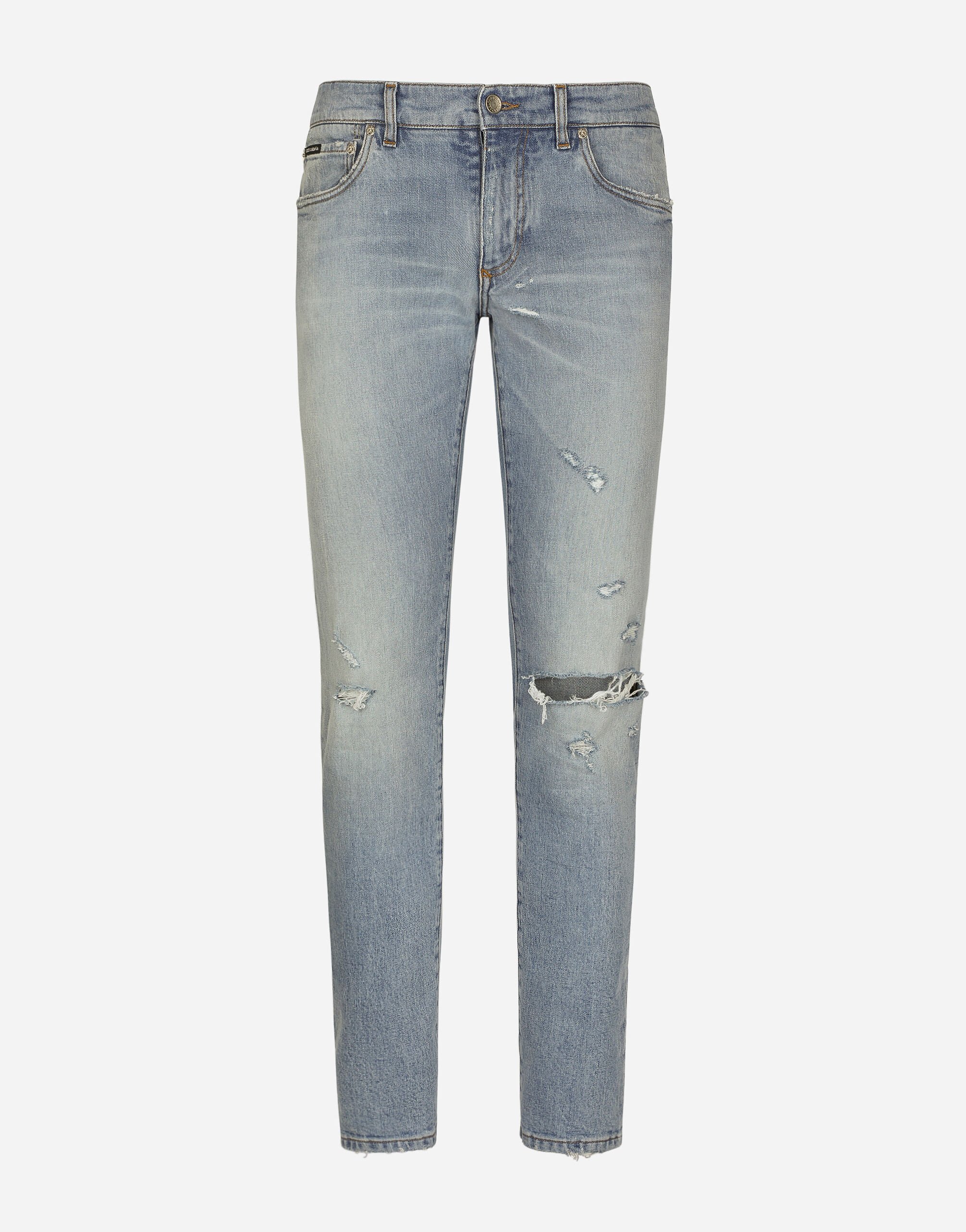 Dolce & Gabbana Jeans skinny in denim stretch lavato Multicolore G9NL5DG8GW9