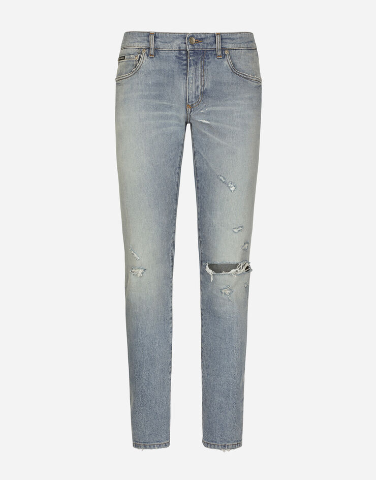 Dolce&Gabbana Jeans skinny in denim stretch lavato Multicolore GY07LDG8JG7