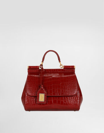 Dolce & Gabbana Large Sicily handbag in alligator leather White BB6002B2EM1