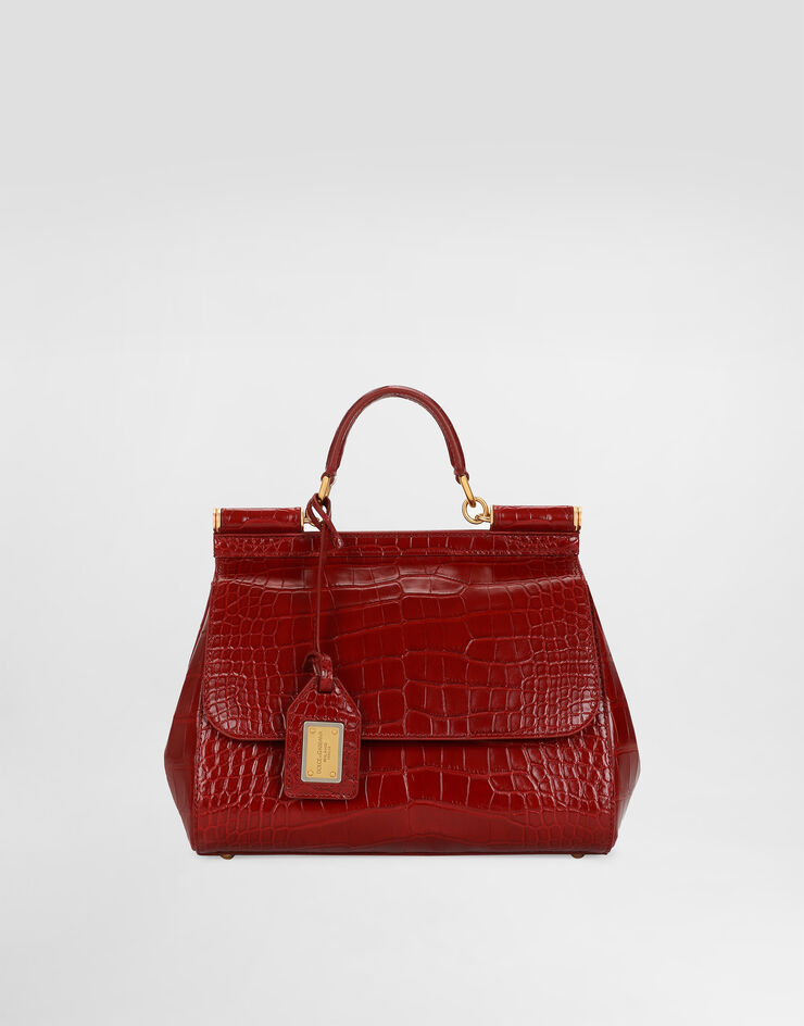 Dolce & Gabbana Large Sicily handbag in alligator leather Red BB6002B2EM0
