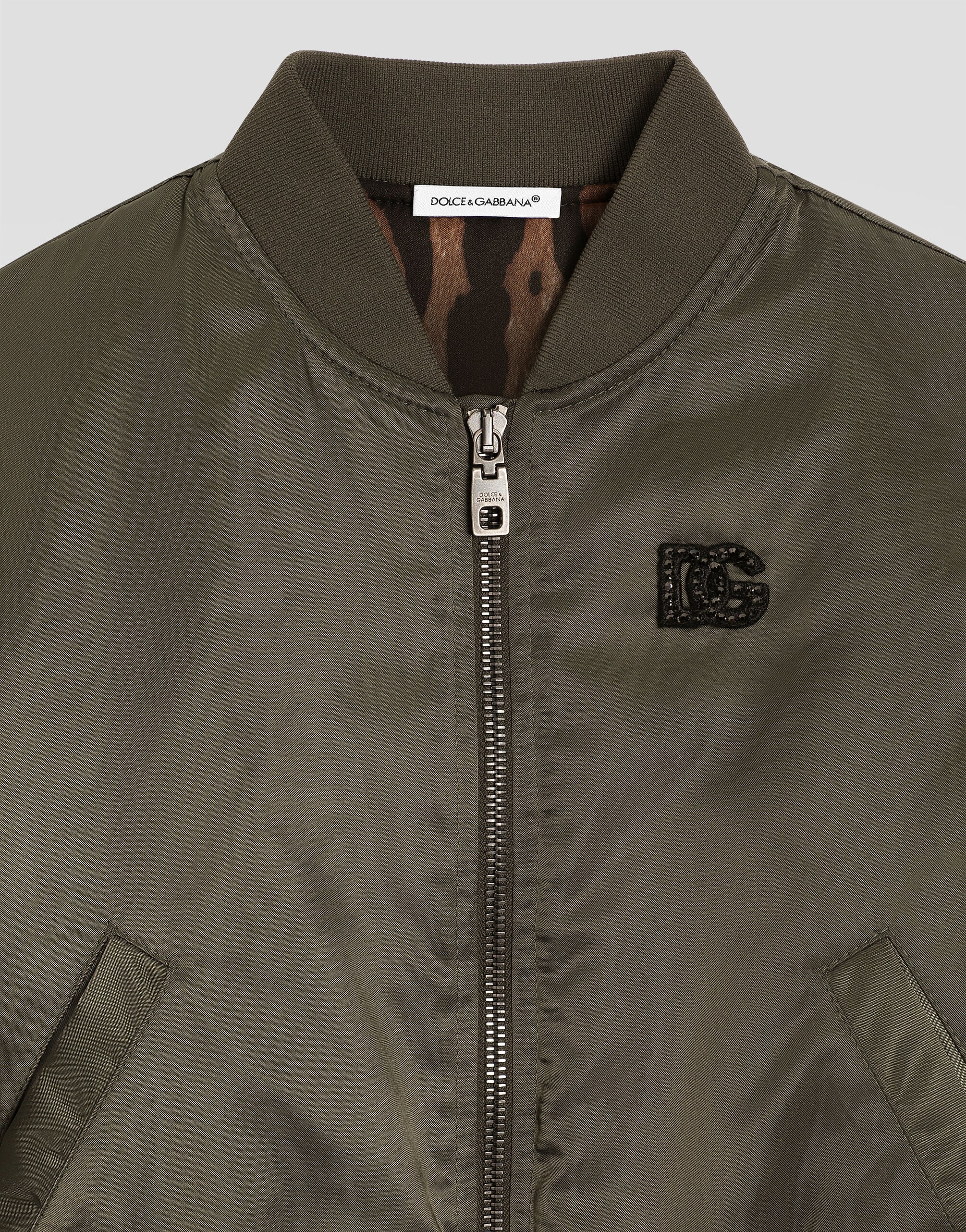 Nylon canvas bomber jacket