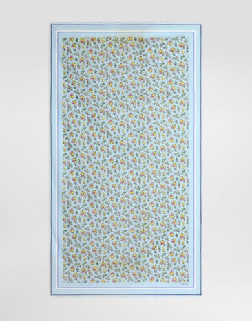 Dolce & Gabbana Парео из хлопкового батиста в мелкий цветочный принт Multicolor O4A01JON0DP