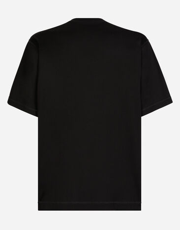 Dolce & Gabbana 바나나 트리 프린트 반소매 티셔츠 블랙 G8PN9TG7K1V