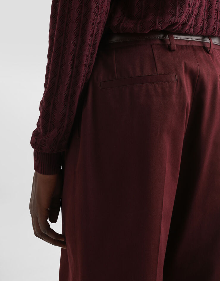 Dolce & Gabbana Cotton gabardine pants with double darts  GP10DTFUFNV