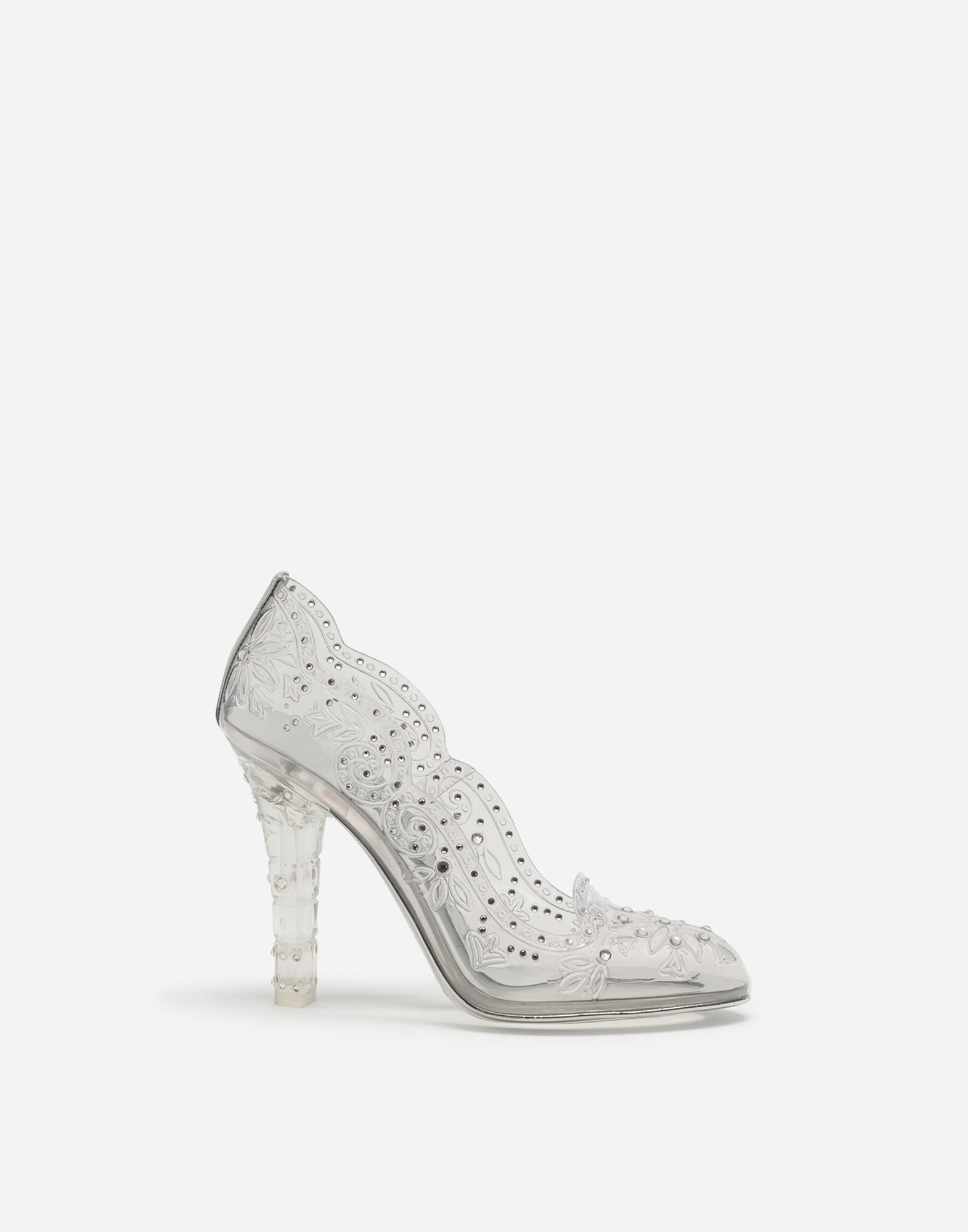 Dolce and gabbana clear heels hot sale
