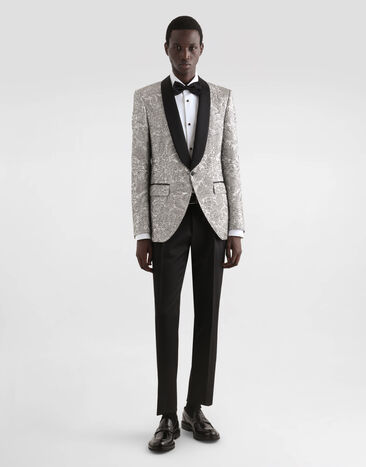 Dolce & Gabbana Cotton poplin tuxedo shirt Multicolor G5EN5TGI591