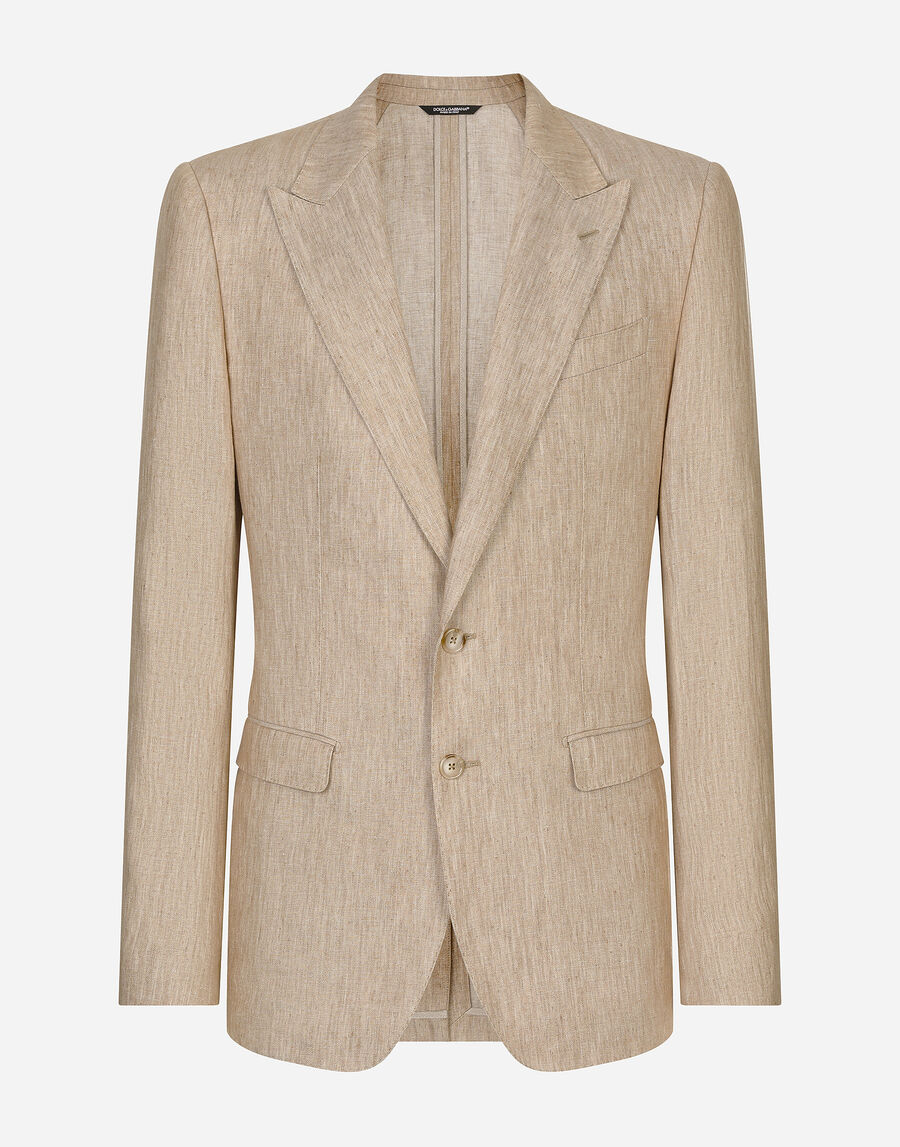 Single-breasted linen Taormina jacket