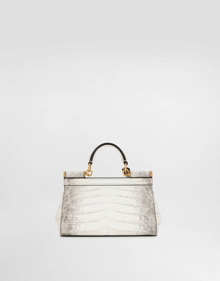 Dolce & Gabbana Sicily 长款喜马拉雅鳄鱼皮手袋 白 BB7116B2EM1