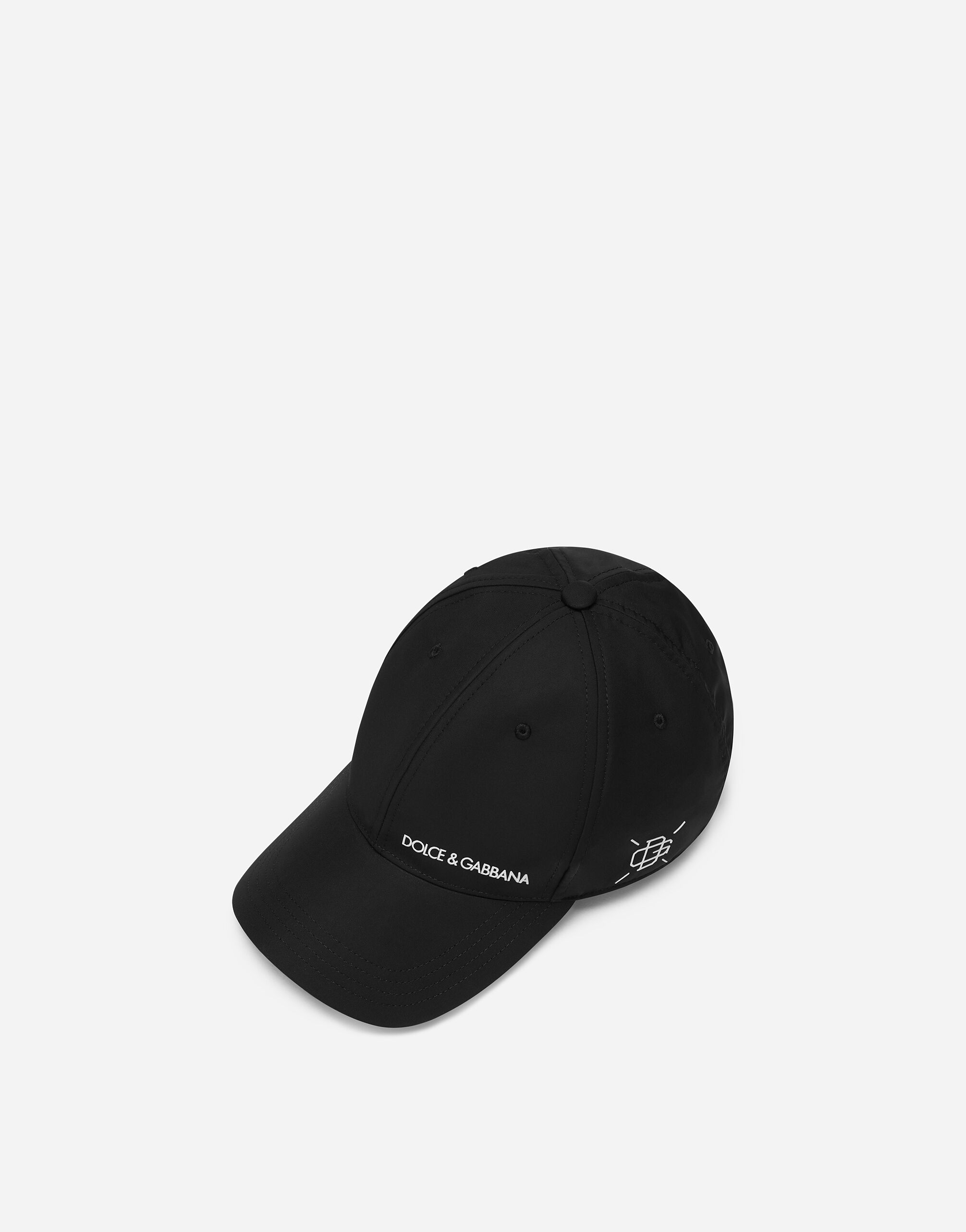 Cotton baseball cap with DG embroidery in Black for Men Dolce Gabbana US