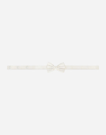 Dolce & Gabbana Галстук-бабочка из шелка с перламутровым логотипом DG бежевый LNJAD8G7L5F