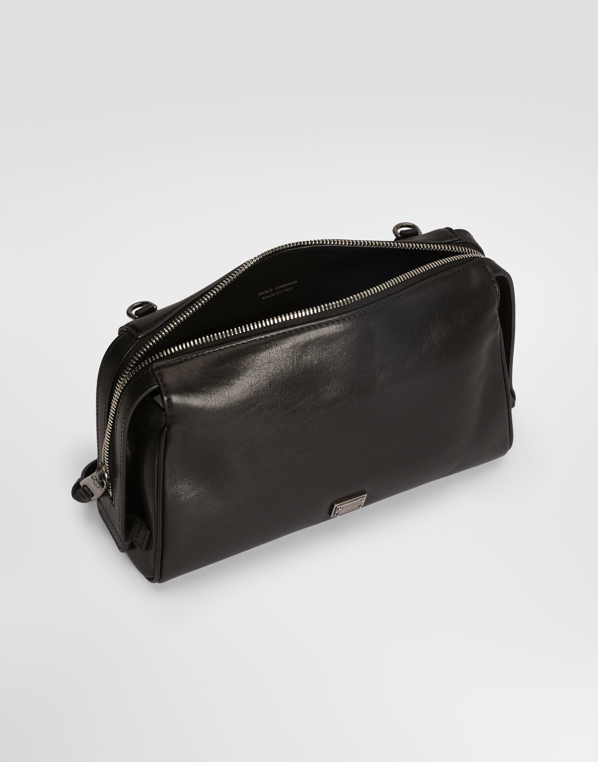 Vittoria tempesta calfskin shoulder bag in Black for Men