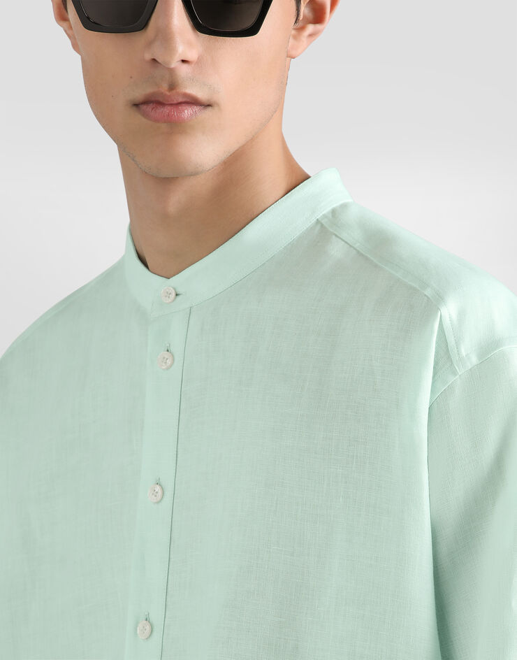 Dolce & Gabbana Camisa en lino Dolce & Gabbana Camisa en lino Azure G5OR0TFU4JB