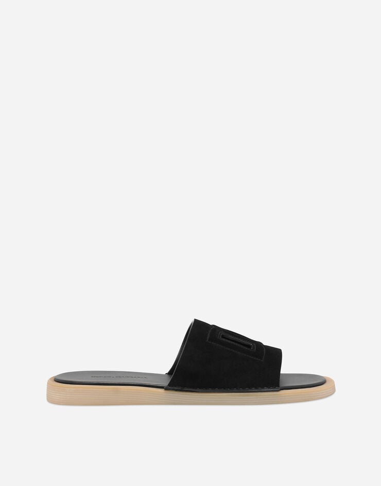 Dolce & Gabbana Suede sliders Black A80461AT441