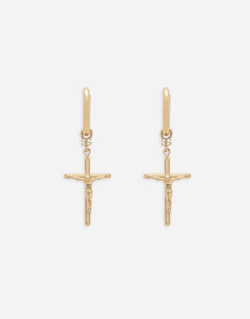 Dolce & Gabbana Pendientes a presión con cruces «DNA» Gold WEQ1D2W1111