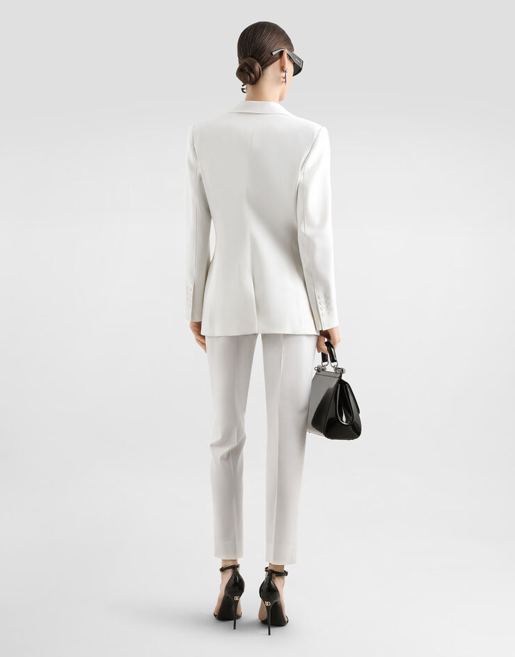 Dolce & Gabbana سروال صوف أبيض FT0CXTFUCCS