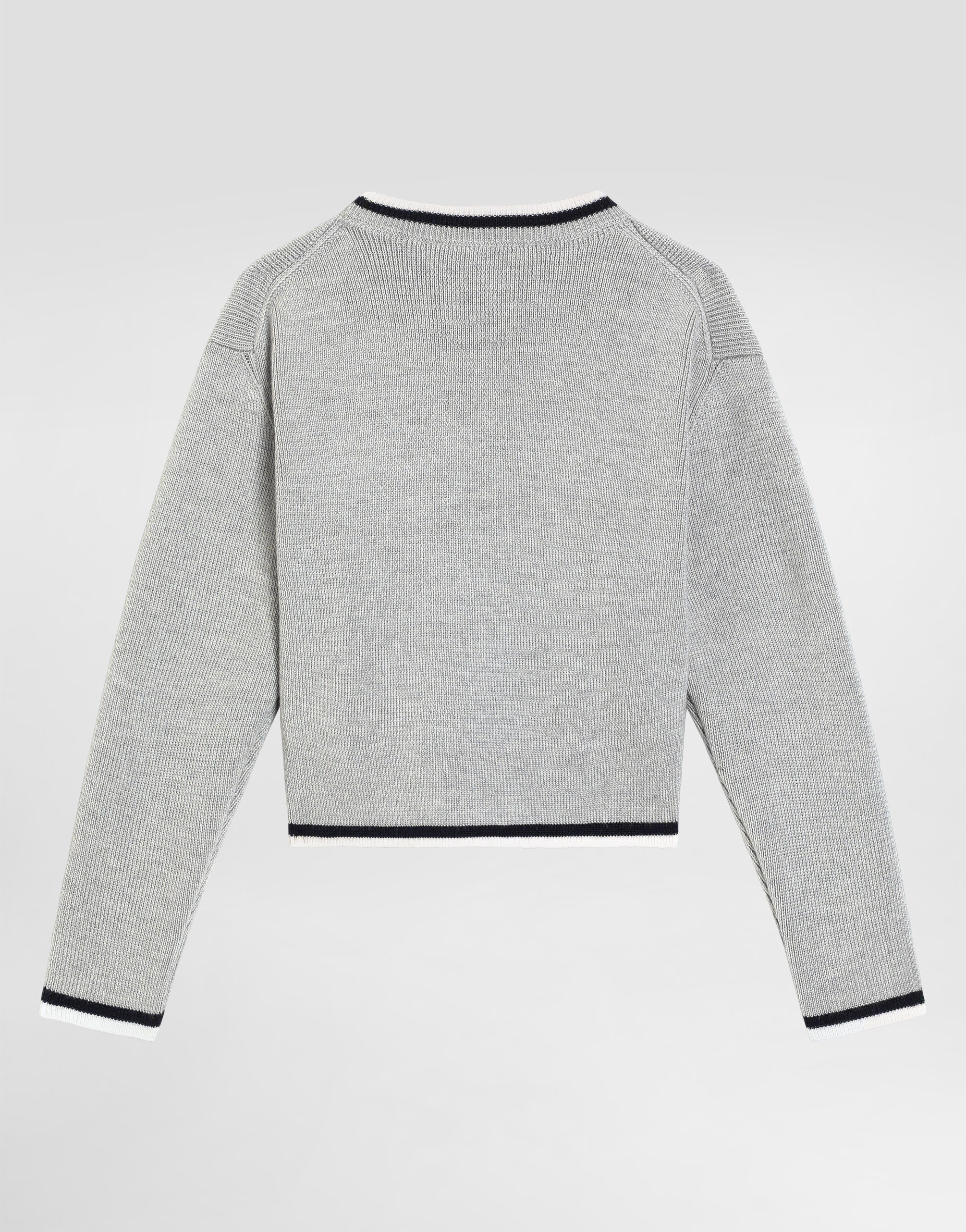 Solid knit sweater in Grey for Girls | Dolce&Gabbana®