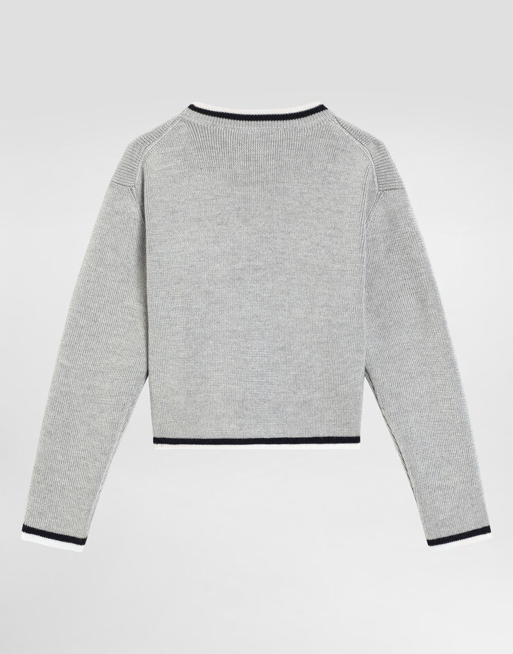 Dolce & Gabbana Solid knit sweater Grey L5KWK5JDVB7