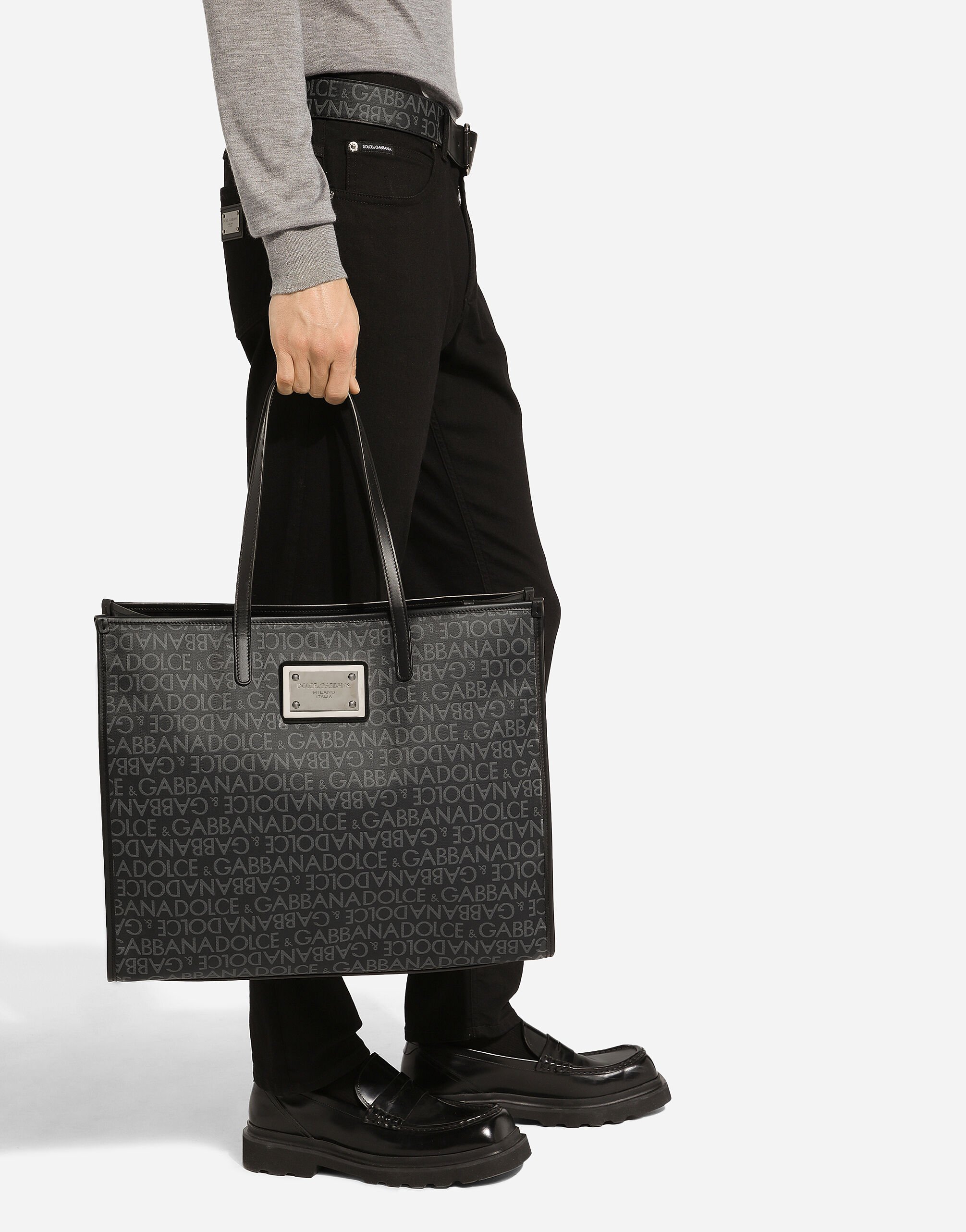 Multicolorのメンズ コーテッドジャカード ラージ ショッピングバッグ | Dolce&Gabbana®
