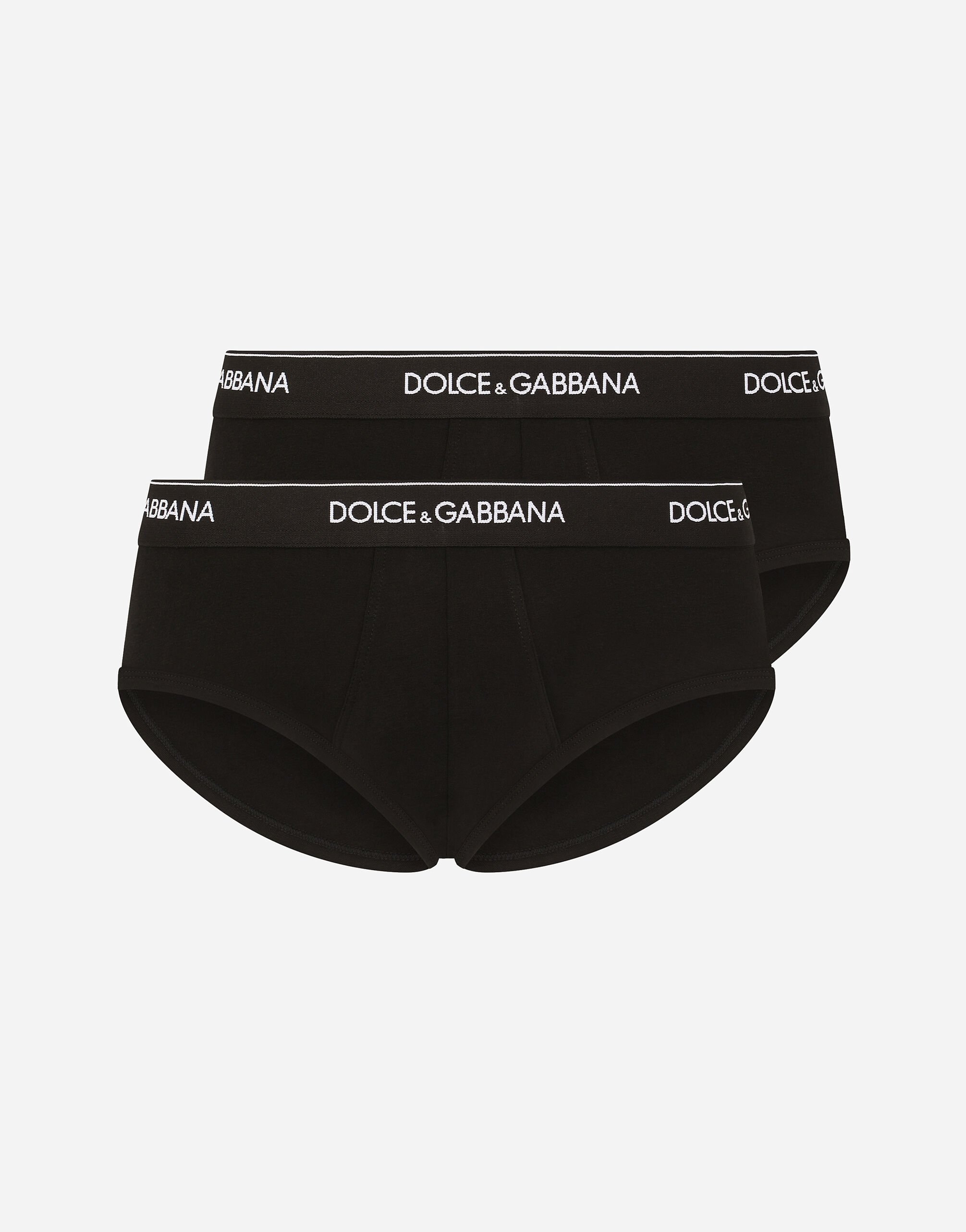 Dolce & Gabbana Bi-Pack Midi-Slip Baumwollstretch Drucken G035TTIS1VS
