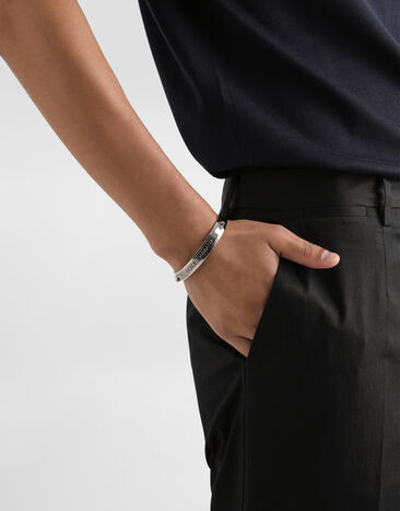 Dolce&Gabbana Rigid bracelet with Dolce&Gabbana logo Silver WBP1T1W1111