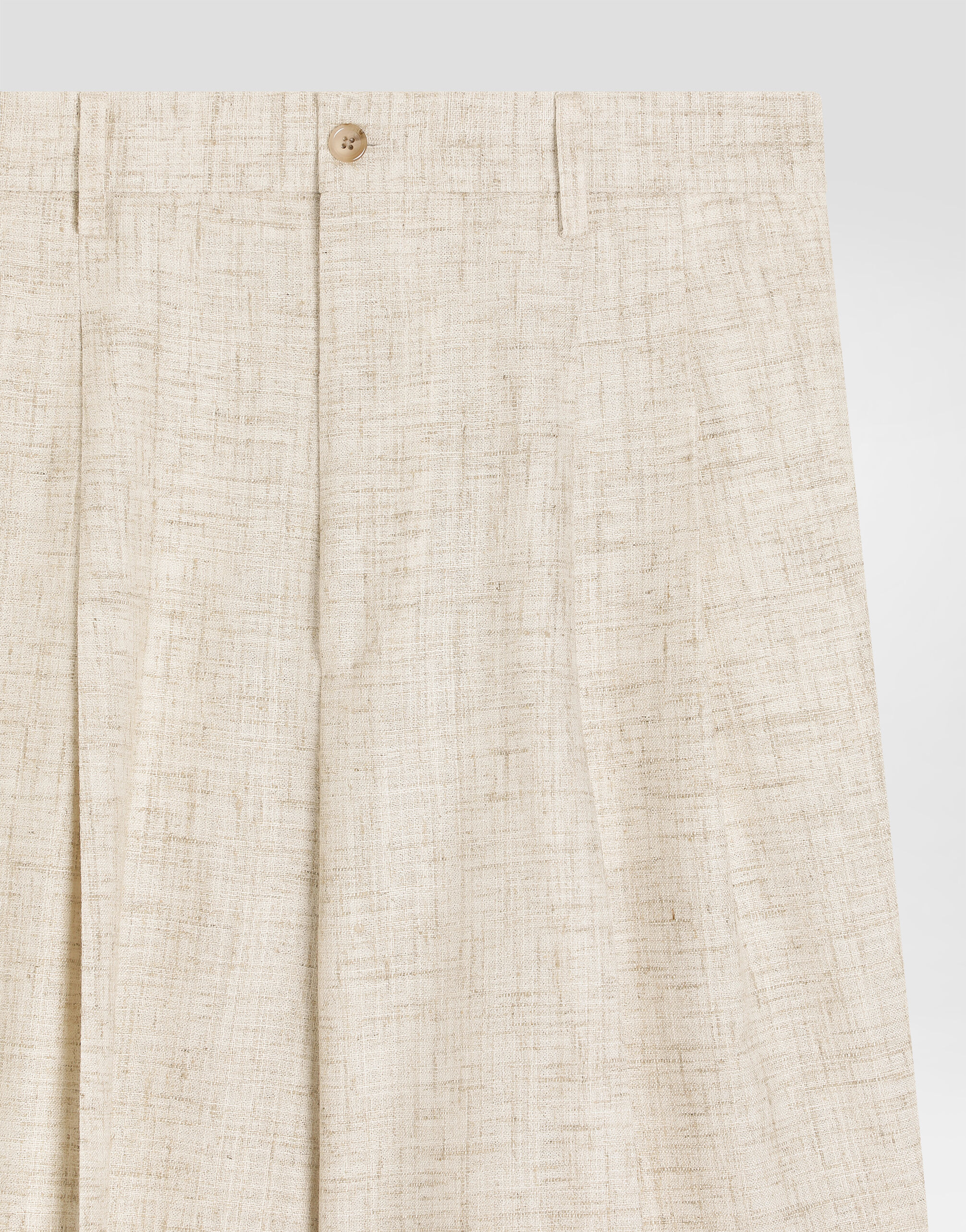 Tweed-effect linen and viscose trousers - thumbnail 3
